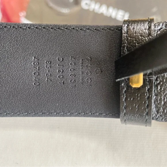 Gucci Calfskin Double G 40mm Belt 85 34 Black - Picture 6 of 8